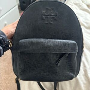 Tory Burch Black Leather Backpack